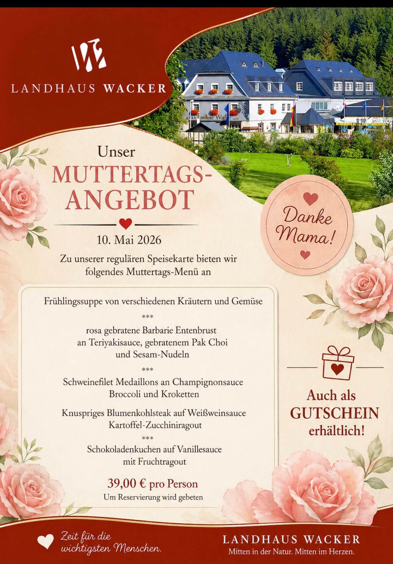 Muttertag im Landhaus Wacker